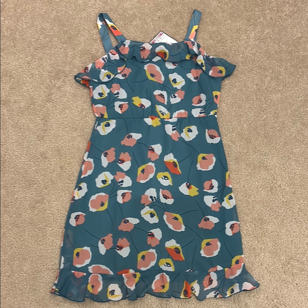 NWT Trixxi Girl Floral Spring Tank Lightweight Dress - Girls Size 14